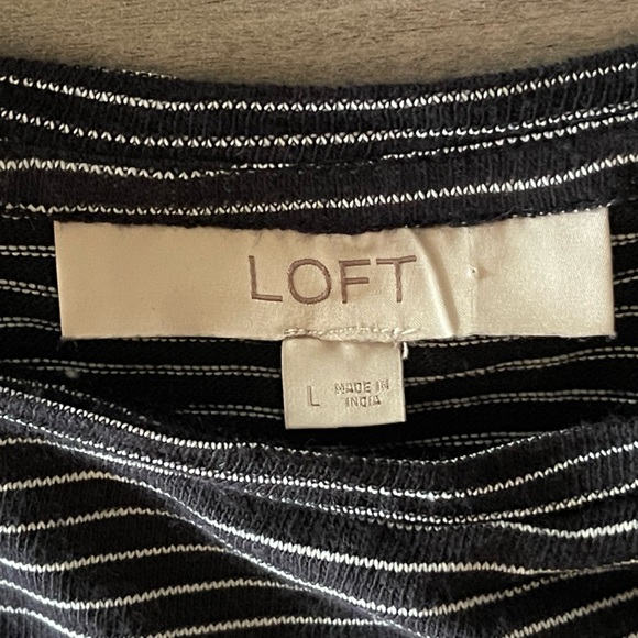 Loft Open Sleeve Blouse - Undertone Stripes - Size Large - Picture 3 of 10